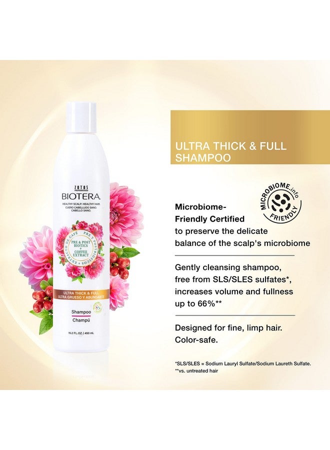Biotera Ultra Thick & Full Volumizing Shampoo | Increases Volume to Fine, Limp Hair | Microbiome Friendly | Vegan & Cruelty Free | Paraben Free | Color-Safe | 32 Fl Oz - Image 2