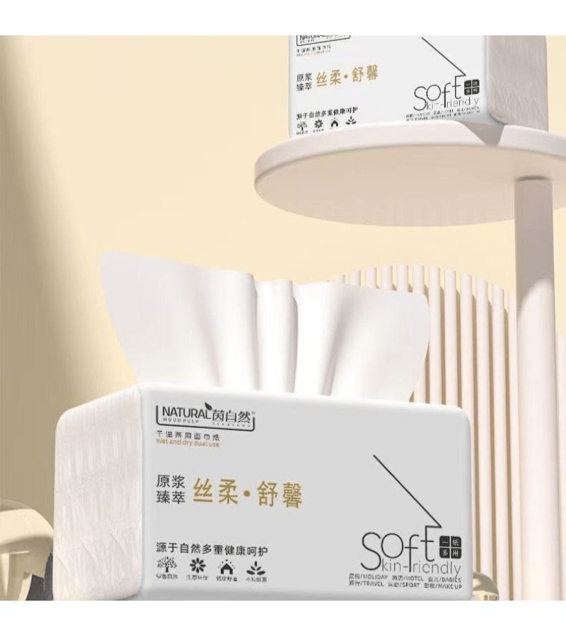 1 Pack Thickened Flexible Soft Facial Tissues Highly Absorbent Dry Wet Use Lint Free Home Office - Image 4