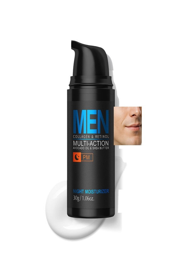 Easilydays Mens Face Moisturizer Night Cream, Deep Hydrating Multi-Action Lotion, Vitamin E, Collagen & Retinol, Hyaluronic Acid, Firming Smoothing, Lifting, Mens Face Cream for Face & Neck Skin Care - Image 1