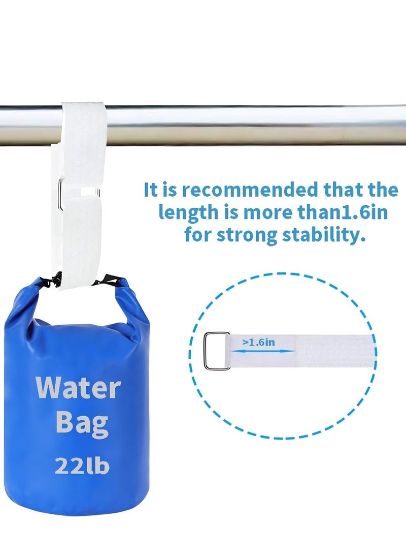 T NEWFUN - 16.4Ft x 0.8In Adjustable Cable Straps with 25 Buckles, Free Cut Length, White Reusable Fastening Cable Ties, Hook and Loop Securing Strap for Cable Tidy, Wire Management, Cord Organiser, White - Image 1