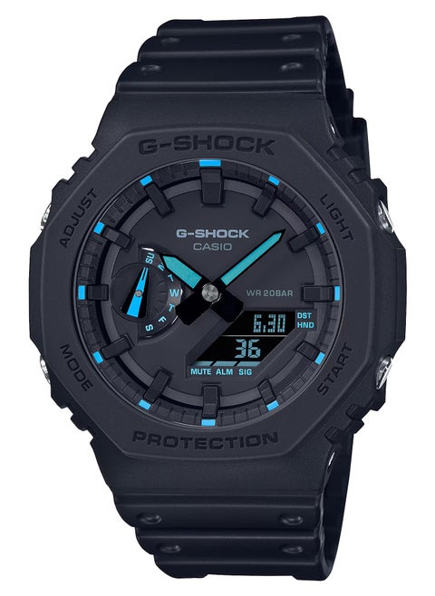 Resin Strap Round Shape Analog & Digital Wrist Watch GA-2100-1A2DR - 45mm - Black