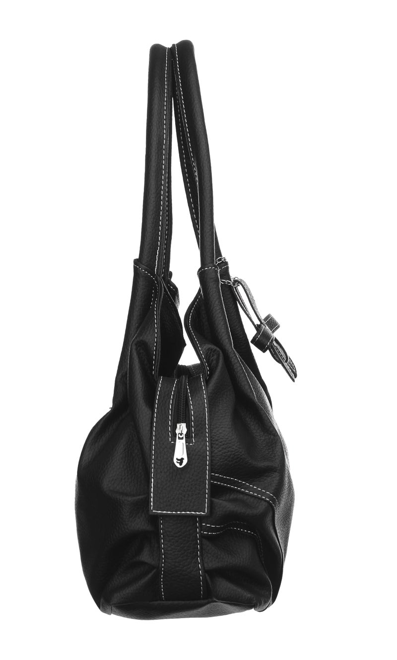 Fostelo Women's Style Diva Satchel Tote Handbag for Women | Ladies Purse | Stylish Shoulder Bag | Gift For Women | Black - Image 3