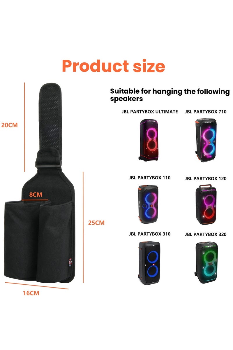 جنرال حامل حزام تخزين ميكروفون مع حقيبة حماية، متوافق مع سلسلة JBL Partybox، مثالي للبث المباشر والعروض الحية.  - Image 2