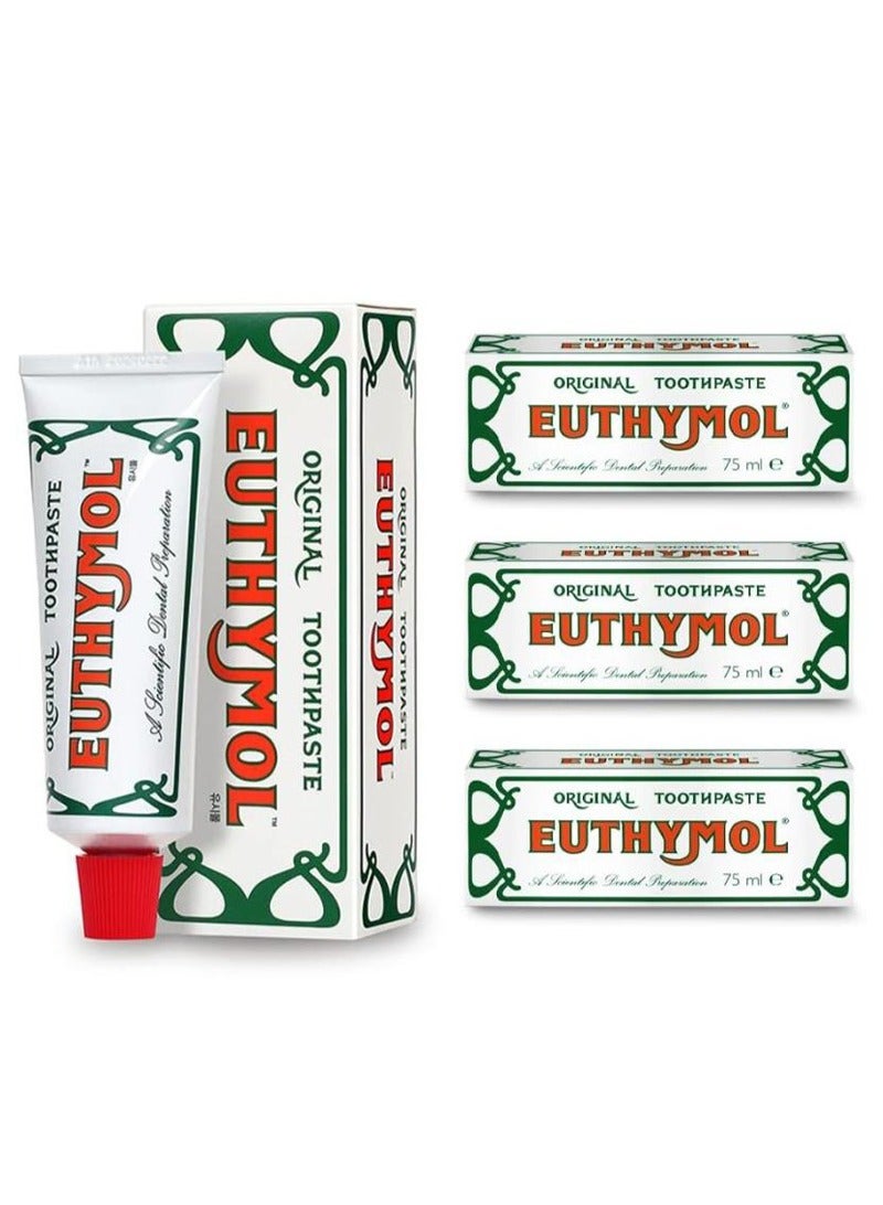 Euthymol Original Toothpaste 75ml Pack of 4 - Image 1