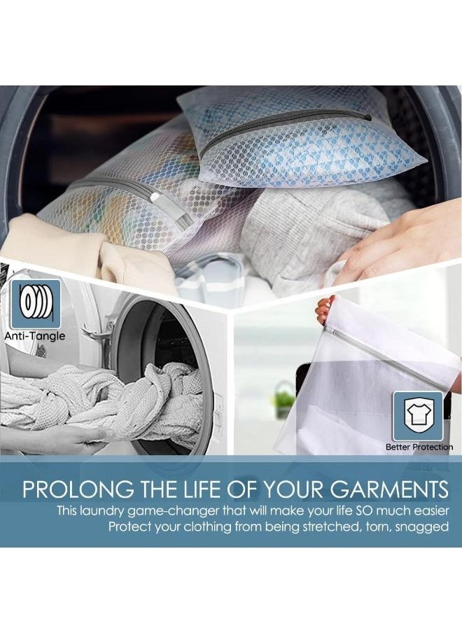 3 Pieces Coarse Mesh Laundry Net Bag Delicates Underwear Washing Net Wash Bag 3 Size: 50*60cm, 40*50cm1 30*40cm