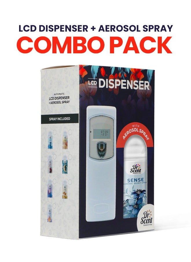 Dr Scent Dr Scent Breeze of Joy, Combo | Automatic Air Freshener Spray Dispenser LCD with 300 ml Aerosol Spray Refill | Long-Lasting Fragrance for Home & Office. (Sense)  - Image 2