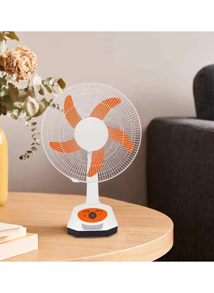 Easy Power 3 Speed Solar Charging or AD/DC Fan with Built In 6V4.5AH sealed lead-acid battery Solar Panel + Bulbs Optional  - Image 2