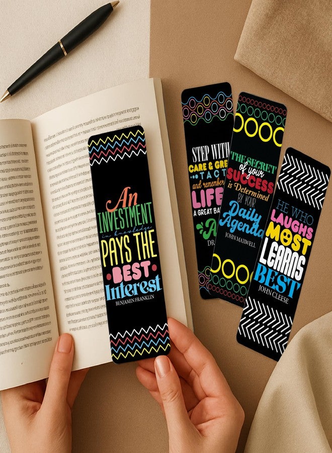 Only Zest 96 Pack Retro Bookmarks for Kids – Colorful Modern Design with Inspirational Quotes – Students and Classroom, School Supplies for Women & Teens - Image 4