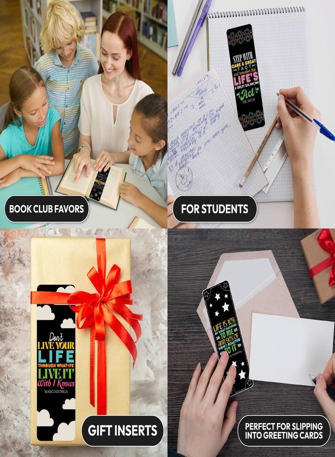 Only Zest 96 Pack Retro Bookmarks for Kids – Colorful Modern Design with Inspirational Quotes – Students and Classroom, School Supplies for Women & Teens - Image 3