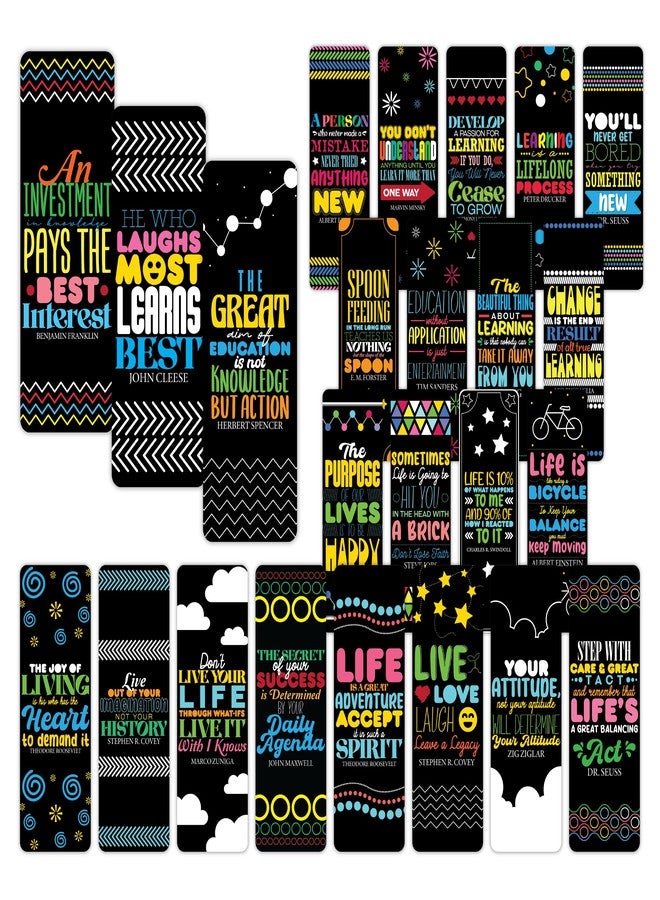 Only Zest 96 Pack Retro Bookmarks for Kids – Colorful Modern Design with Inspirational Quotes – Students and Classroom, School Supplies for Women & Teens - Image 1