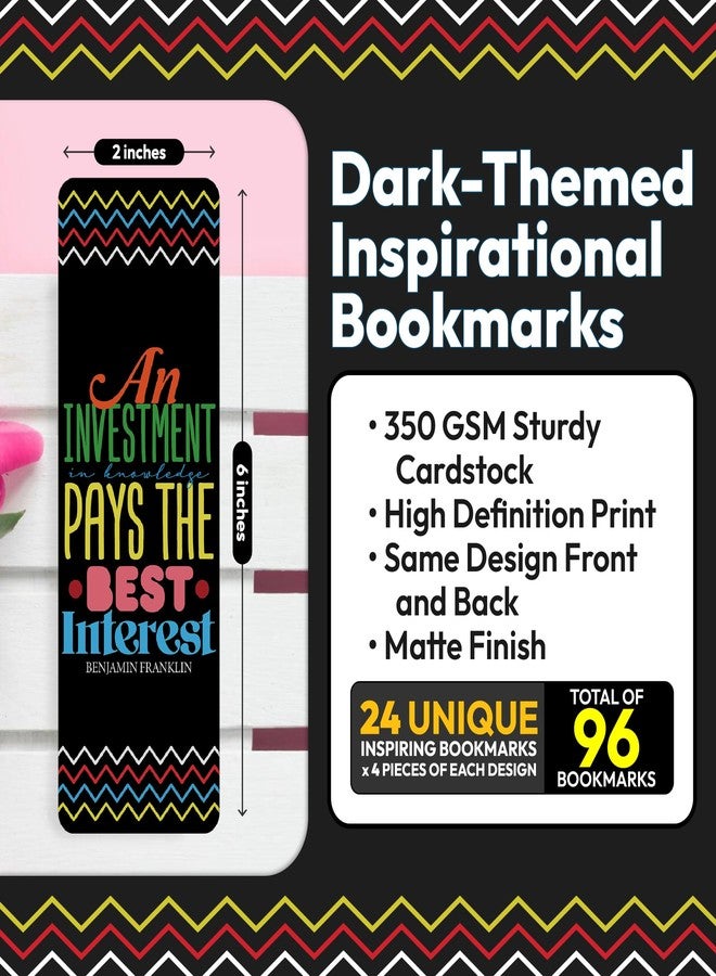 Only Zest 96 Pack Retro Bookmarks for Kids – Colorful Modern Design with Inspirational Quotes – Students and Classroom, School Supplies for Women & Teens - Image 2