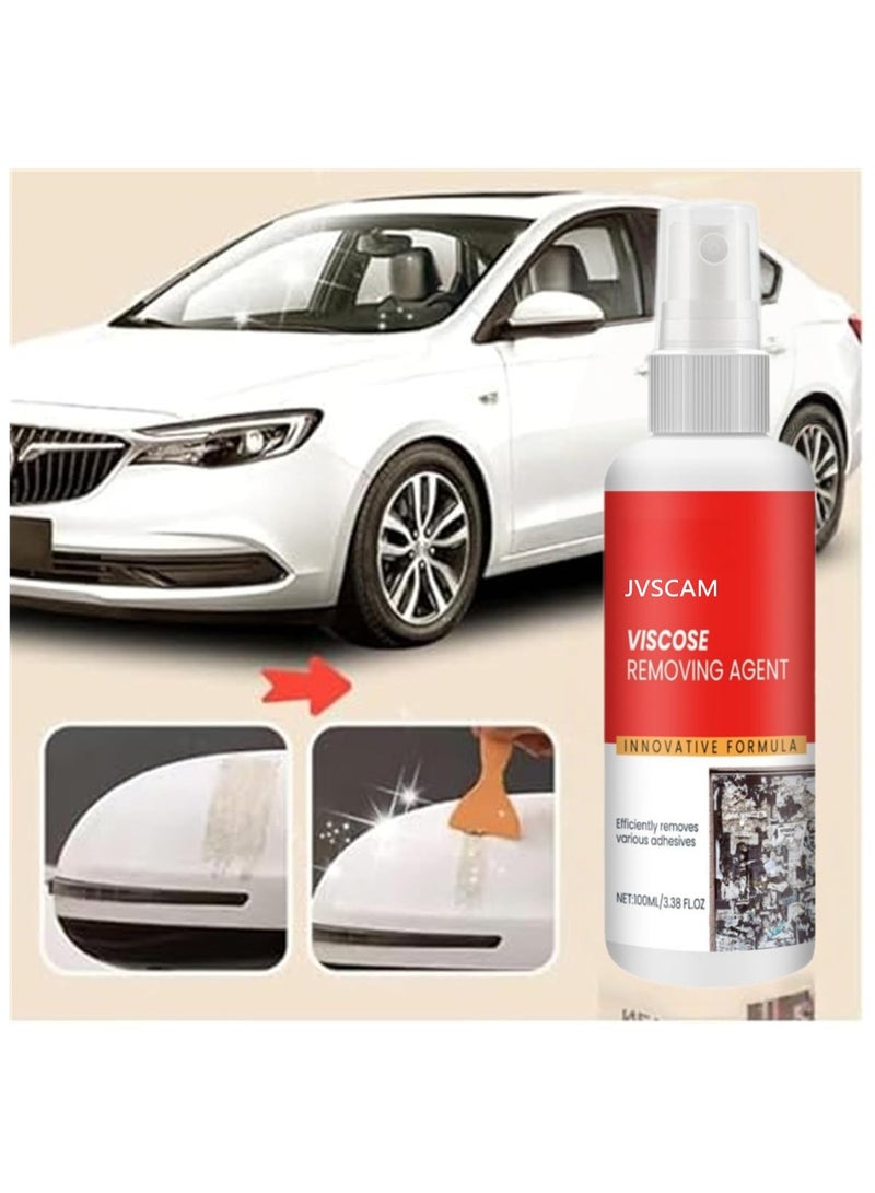 جفكام محسن لاصق متعدد الاستخدامات، مزيل لاصق السيارات، منظف للملصقات والغراء ثنائي الجانب، للاستخدام على السيارات والزجاج والبلاستيك والمعادن، مزيل لاصق متعدد الوظائف (100 مل) - Image 3