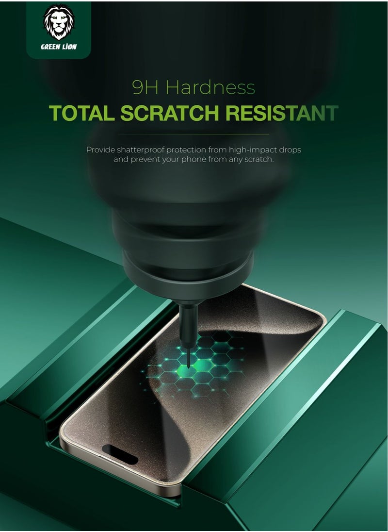 GREEN LION - 3D Glitter Curved Screen Protector 9H Hardness No Bubbles Sensitive Touch Ultra Thin Shutterproof Protection  Anti Scratch Full Coverage - Titanium - Image 1