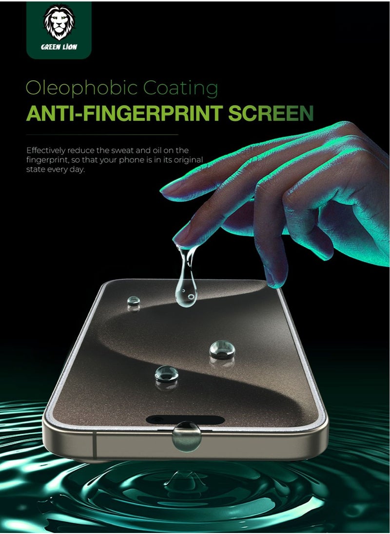 GREEN LION - 3D Glitter Curved Screen Protector 9H Hardness No Bubbles Sensitive Touch Ultra Thin Shutterproof Protection  Anti Scratch Full Coverage - Titanium - Image 1