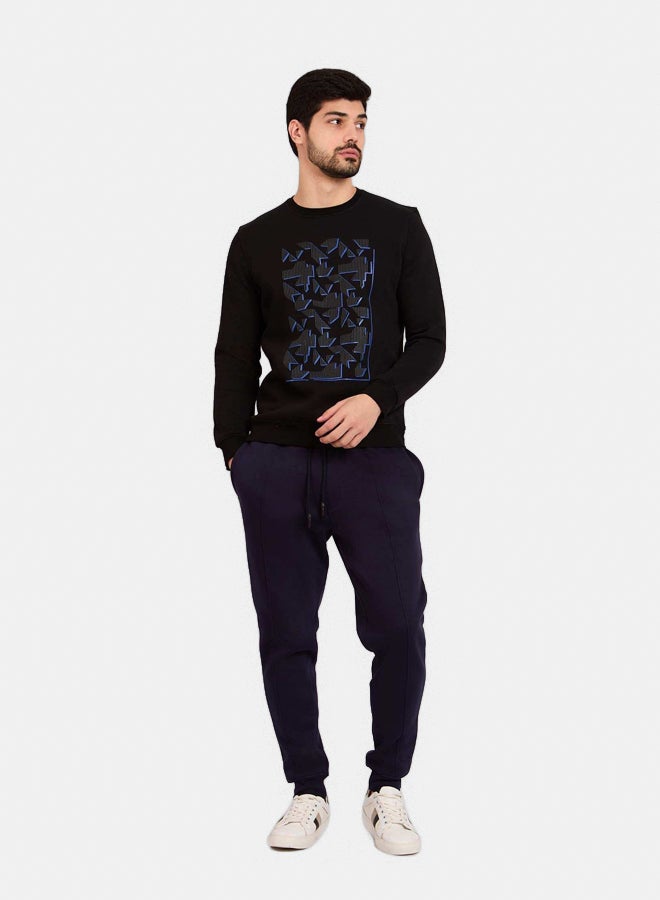 DALYDRESS Men Regular Fit Sweat Pant - Navy 