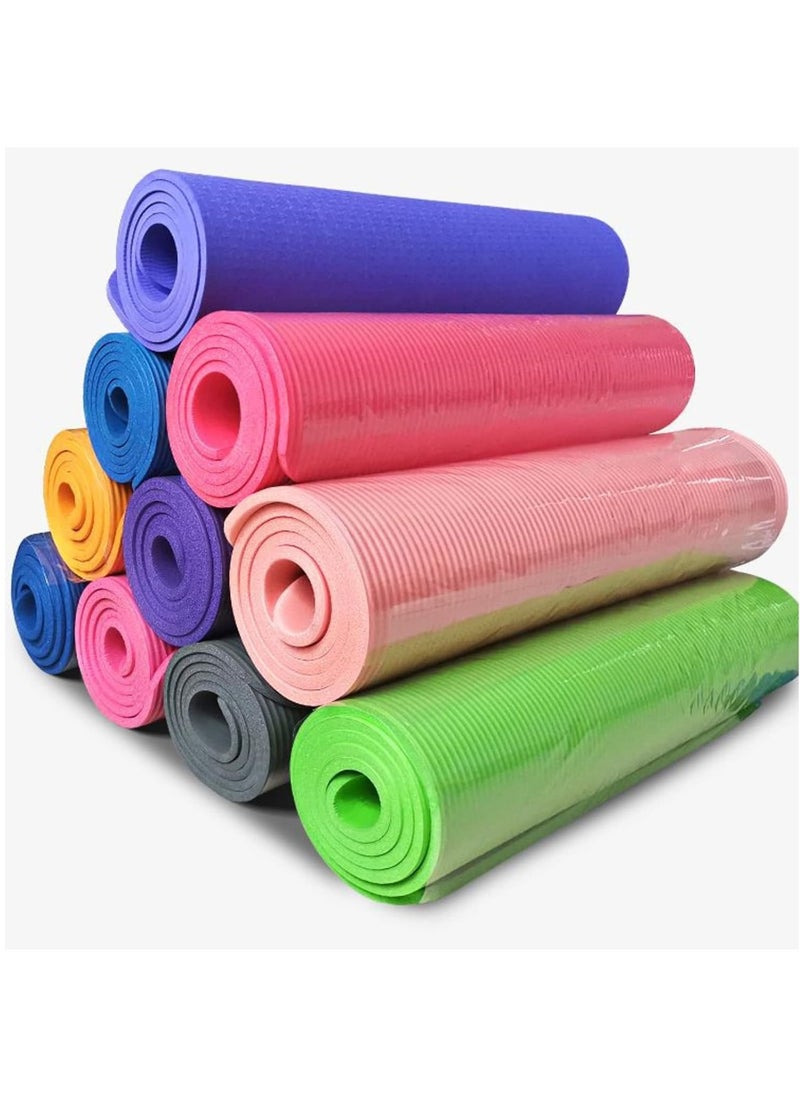 DubaiGallery Yoga Mat Fitness Gym Men and Women Fitness Yoga Exercise Met for Workout Pilates and Meditation Gym Workout Flooring 