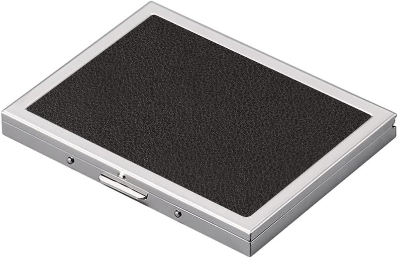 SteelFever Stainless Steel Extra Slim Cigarette Case Metal Cigarette Holder Case for 100's and 84's (Black (Concave)) - Image 1