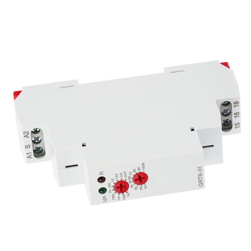 GEYA Power-Off Delay Relay AC 220V 0.1s-10Days Wide Range - Knob Adjustable Setting LED Status Indication Din Rail Mount Delay Relay for Industrial Electrical Control - Image 5