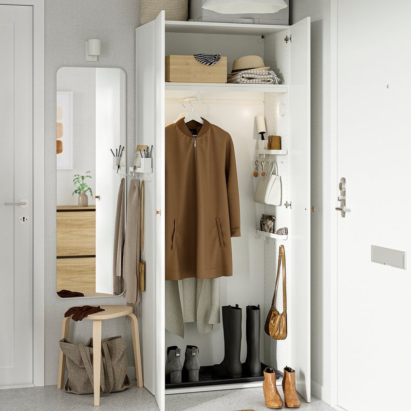 Baitique Hook Rack with Shelf and Container, White, 36.5x6.8x13 cm - Image 2