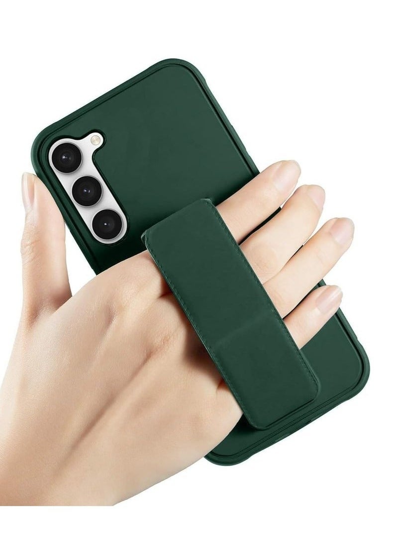 TIGER Samsung Galaxy S25 Case Cover | Premium Silicone for Soft-Touch Protection | Magnetic Car Mount Compatible | Built-in Kickstand for Hands-Free Viewing | Vertical & Horizontal Hand Strap for Secure Grip | Shockproof & Scratch-Resistant | Slim & Lightweight Protective Cover for Samsung Galaxy S25 (6.2-inch) – Green - Image 4