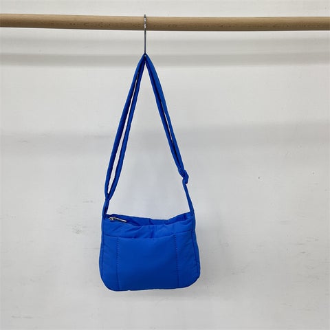 Mini Casual Nylon Crossbody Bag Womens Lightweight Simple Design Small Cute Single Shoulder Square Bag Soft Texture From China Blue