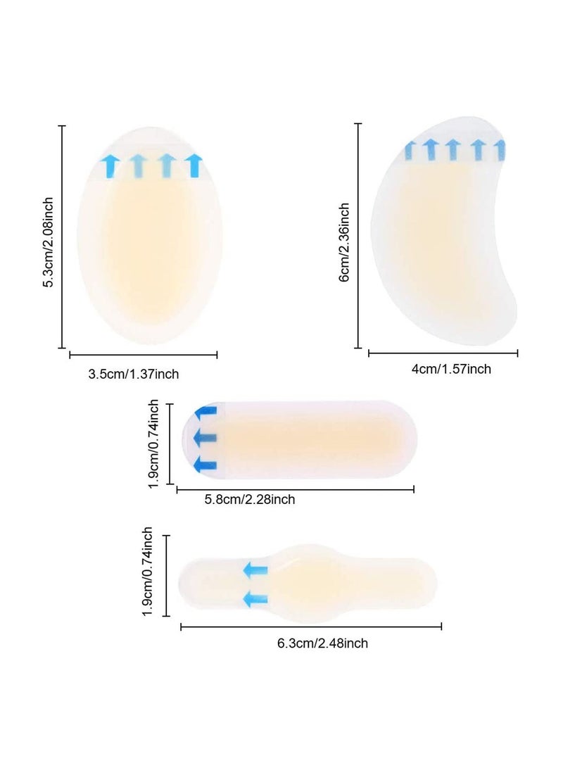 SYOSI 40 Pack Plasters Bandages Gel Blister Pads Hydrocolloid Blister Cushion New Material Blister Prevention Gel Blister Treatment Patch for Feet Toes Heels Protector and Guard Skin - Image 4