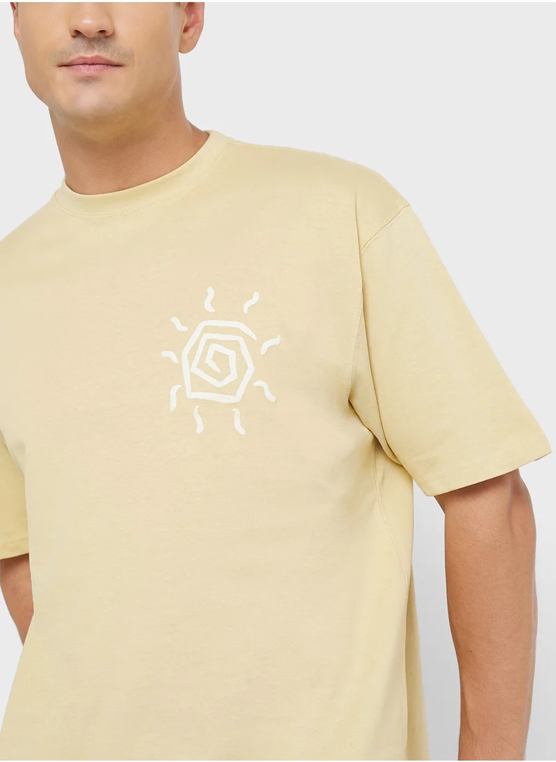 Ripples MEN'S DROP SHOHULDER T-SHIRT