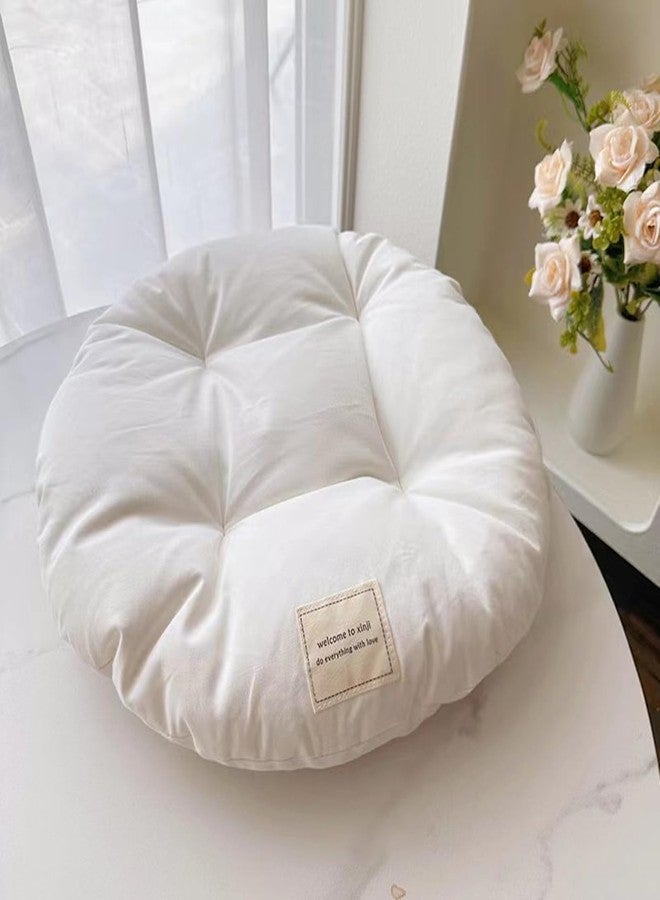 SHENGOCASE 2-Pack 16" Round Soft Cat Kneading Pillow Cushion Bed for Dog House Perch, Cushion Pad Padding (White) - Image 2