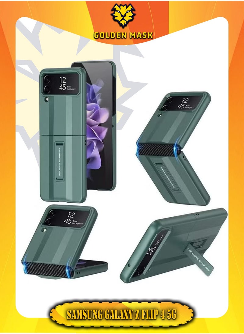 GKK Samsung Galaxy Z Flip 4 5G Case, Ultra Slim PC Folding Shockproof Scratch-Resistant Mobile Phone Case (Dark Green) 