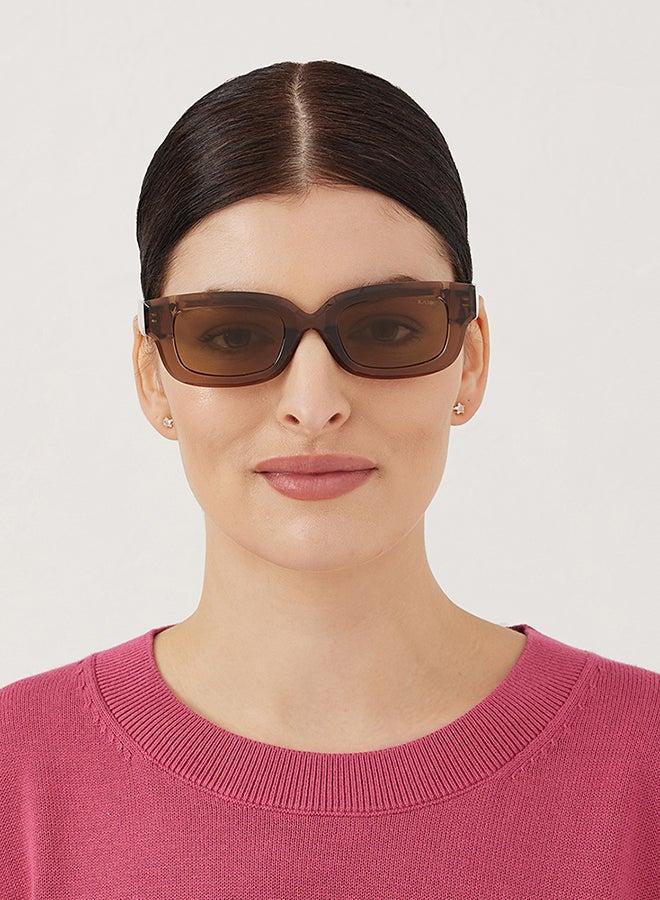 بلاك أوت "بلاك آوت تيرا نظارات شمسية مستطيلة للنساء مع حماية  (بني، بني)" - Image 3
