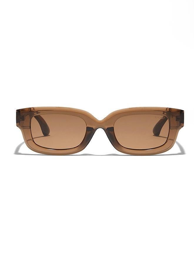 بلاك أوت "بلاك آوت تيرا نظارات شمسية مستطيلة للنساء مع حماية  (بني، بني)" - Image 1