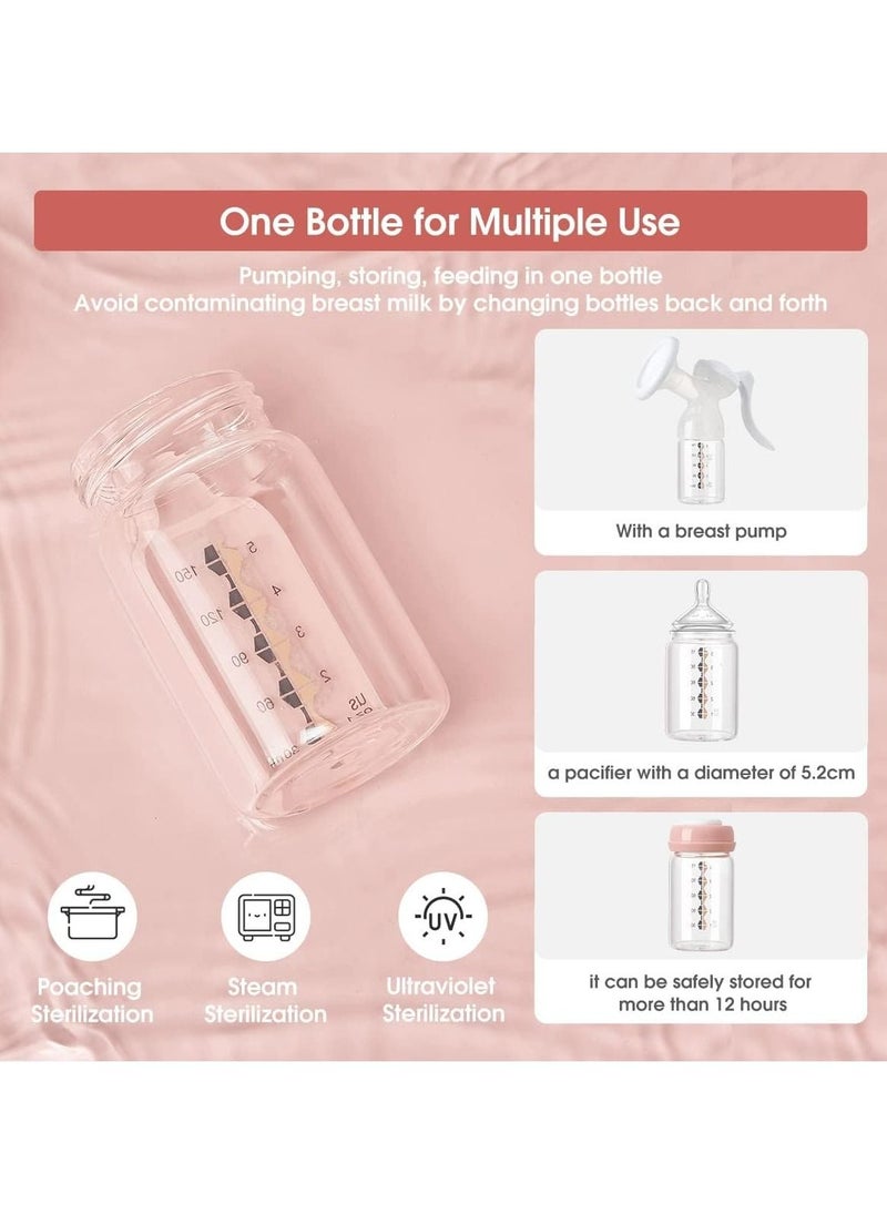 4PCS Breastmilk Glass Bottles Storage with Leak Proof Lids 150ml - pzsku/Z4FCE8A85B9B853FB84C2Z/45/_/1691420844/5e201ff7-ab50-4962-91eb-b5188680612e