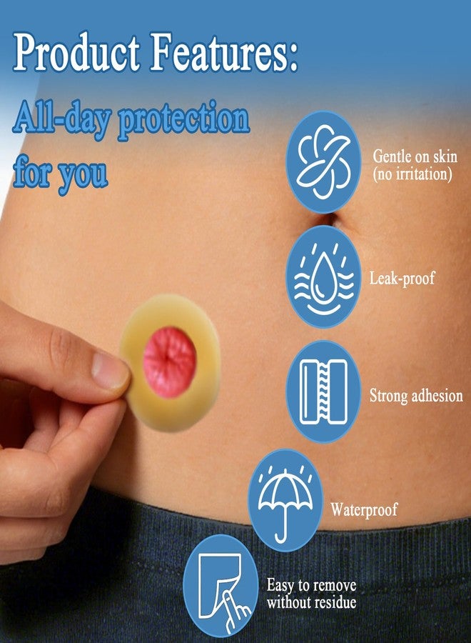 QCWN 20PCS Ostomy Barrier Rings 50mm 2mm Thickness Moldable Stoma Sealing Ring Hydrocolloid Skin Extender for Colostomy Bags Leak Free Ostomy Supplies - Image 3