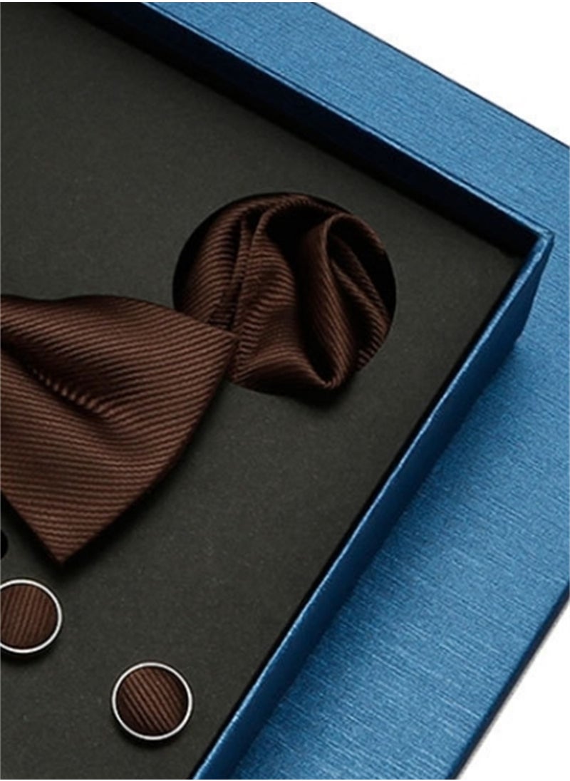 Generic 8 Pcs Men's tie pocket square cufflinks bow tie brooch set men's gift box set  - Image 3