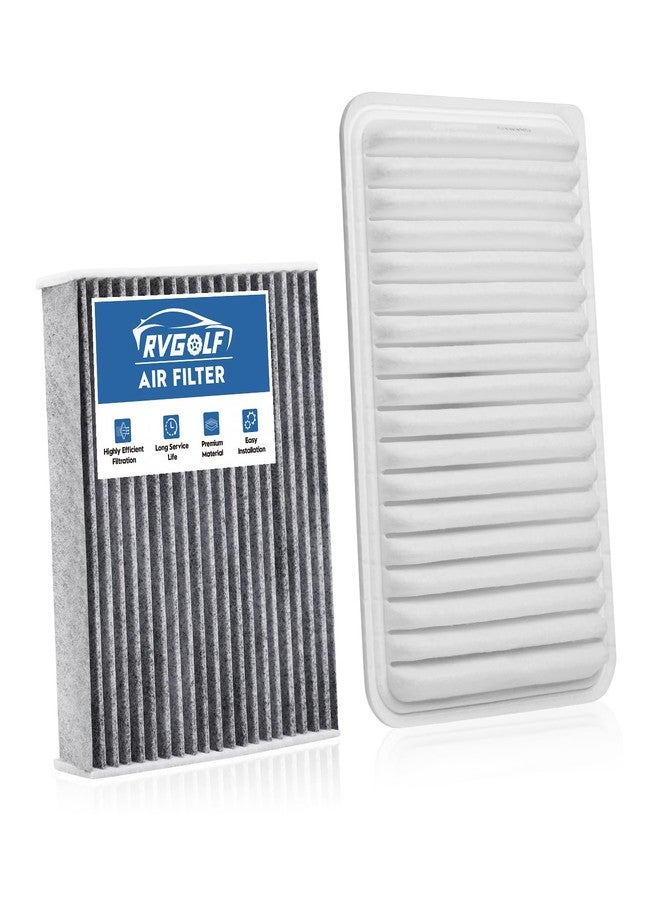 RVgolf Engine+Cabin Air Filters Fit for 2009-2019 Corolla, 2009-2014 Matrix, 2007-2018 Yaris, 2008-2014 Scion xD, 2009-2010 Vibe Engine Air Filter Replacement Accessories CF10285 CA10190 - Image 1