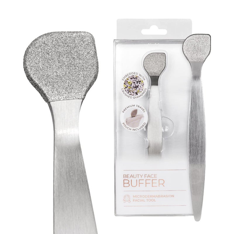 Lindo Beauty Buffer - Microdermabrasion Tool, Diamond Infused, Embedded Silicone Lip Scrubber, for Smooth Skin, Radiant Complexion, Travel Pouch Included (Beauty Buffer) - Image 1