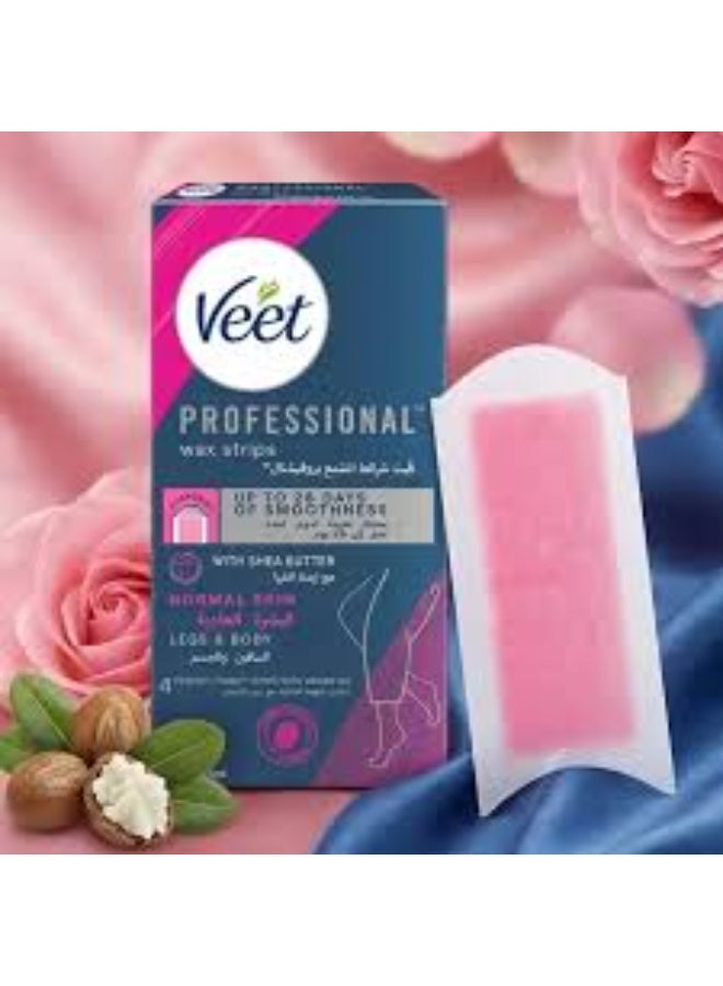 Veet Easy Gel Wax  For Normal Skin Hair Removal  20 Strips ( 2 PICES)