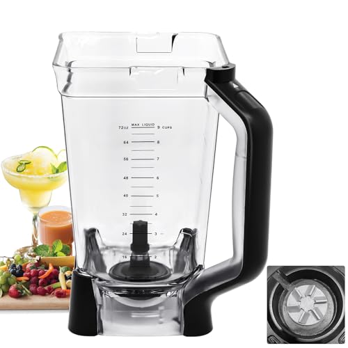 WARDFYT Replacement Pitcher 72 oz XL Compatible with Ninja Blender (New Model) BL610, 72oz Crushing Pitchers Replacement for Ninja BL710WM BL710WMC CO610B CO650B CT610 - Image 1