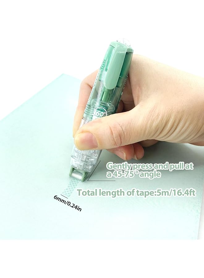 erorex Glue Roller Permanent Adhesive 2 Pcs Double Sided Tape Roller With 4 Pcs Tape Refills Retractable Scrapbooking Glue Tape Roller Adhesive Tape Dispenser Runner For Crafts And Arts Projects - Image 3