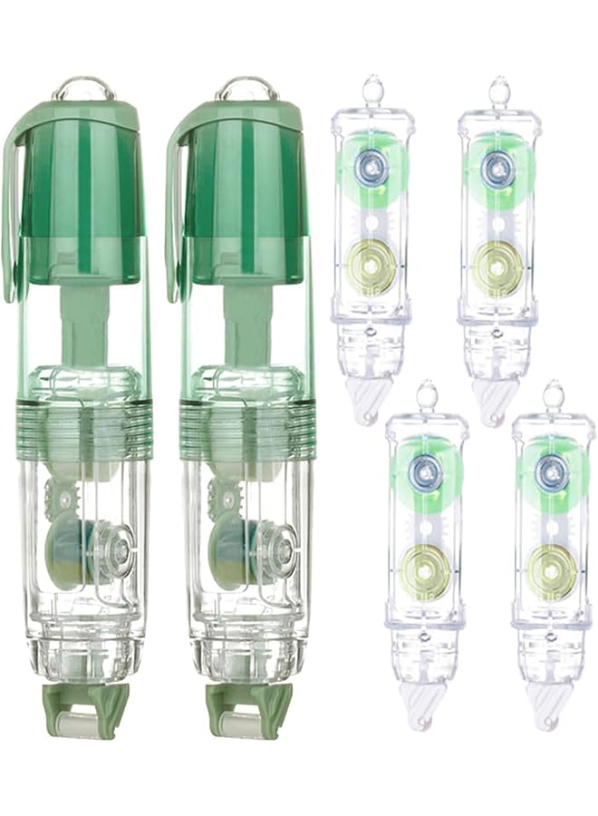 erorex Glue Roller Permanent Adhesive 2 Pcs Double Sided Tape Roller With 4 Pcs Tape Refills Retractable Scrapbooking Glue Tape Roller Adhesive Tape Dispenser Runner For Crafts And Arts Projects - Image 1