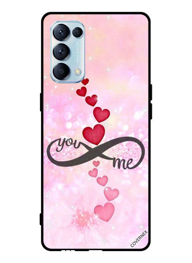 Covernex Protective Case Cover For Oppo Reno5 Pro 5G Red & Pink Hearts You Infinity Me  - Image 1