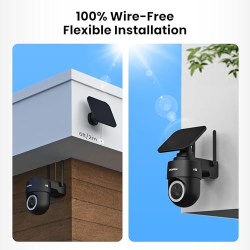 LaView 2K Solar Camera Outdoor Wireless, 100% Wire-Free WiFi Cameras for Home Security, 360° Rechargeable Battery Outdoor Camera, IP65, Color Night Vision, Two-Way Audio, Work with Alexa(4 Pack) - Image 5