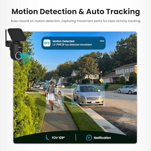 LaView 2K Solar Camera Outdoor Wireless, 100% Wire-Free WiFi Cameras for Home Security, 360° Rechargeable Battery Outdoor Camera, IP65, Color Night Vision, Two-Way Audio, Work with Alexa(4 Pack) - Image 4