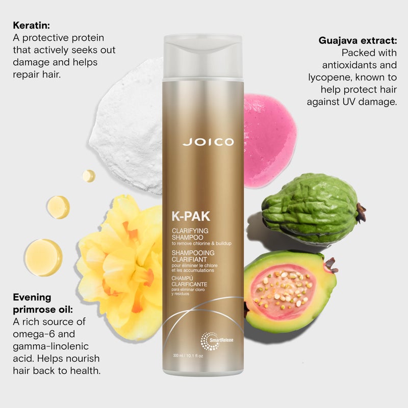 JOICO K-PAK Daily Clarifying Shampoo to Remove Chlorine & Buildup | For Damaged Hair | Repair & Prevent Breakage | Boost Shine | With Keratin & Guajava Fruit Extract | 10.1 Fl Oz - Image 5