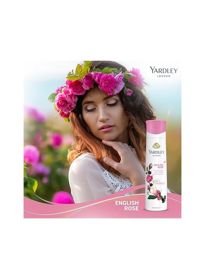 Yardley English Rose Body Spray For Women, Enchanting Floral Fragrance, With Rose, Tea Accord And Bergamot, 150 Ml - Image 2