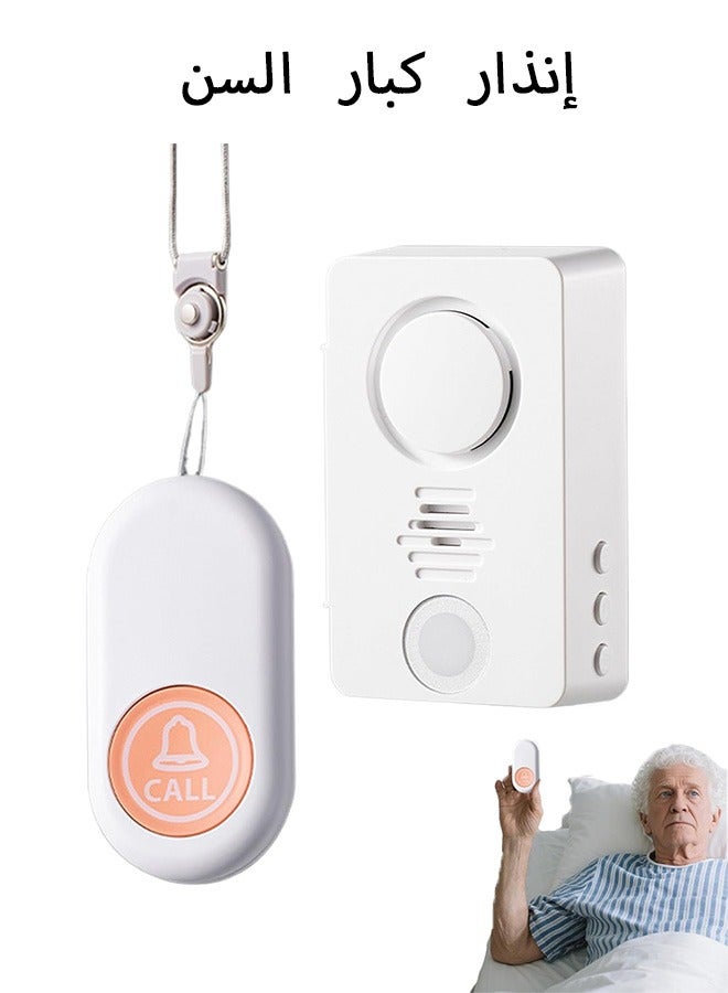 MAANGE Elderly Alarm, One-Touc H Call Wireless Doorbell, Smart Wireless Alert Bell, Sleep Safety Aid for Patients Home Care - Image 1