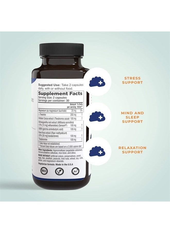 Life Seasons - Anxie-T - Herbal Stress Relief Supplement to Relax and Calm Mind - Contains Ashwagandha, Kava Kava, GABA, L-Theanine - 60 Capsules - Image 1
