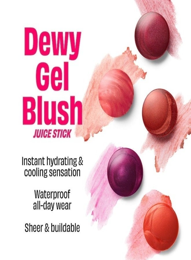 Benefit Juice Stick Dewy Gel Blush – Crystah (Strawberry Pink) 0.28 oz / 8 g | Hydrating Sheer Gel Blush Stick with Dewy Finish, Lightweight Buildable Color - Image 5