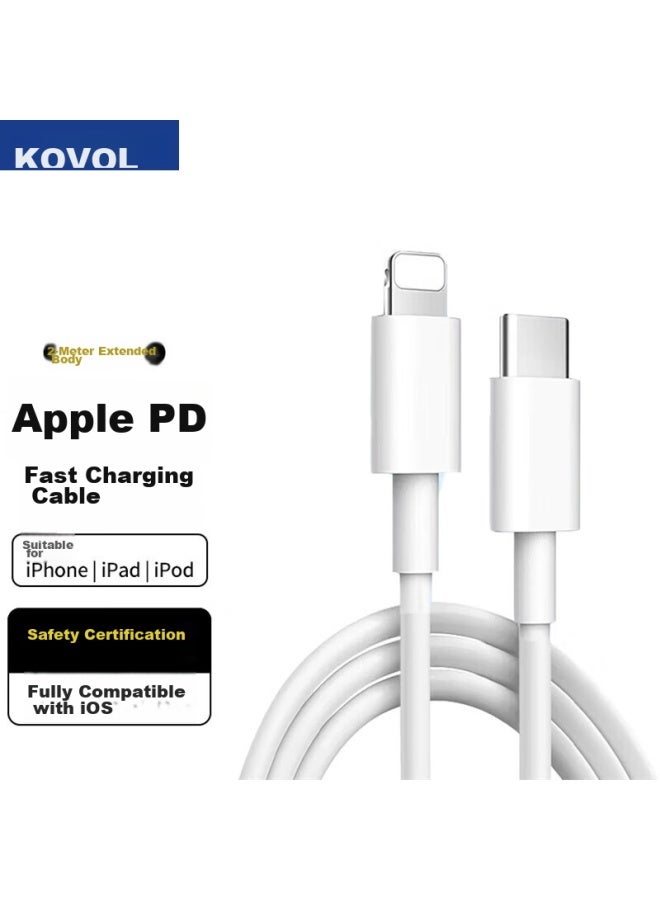 KOVOL Compatible, Apple 14/13 Pd20w Fast Charging Data Cable, Type-c To Lightning, Suitable For Iphone 12/11 Pro/xs Max, Phone Charging Cable - Image 1