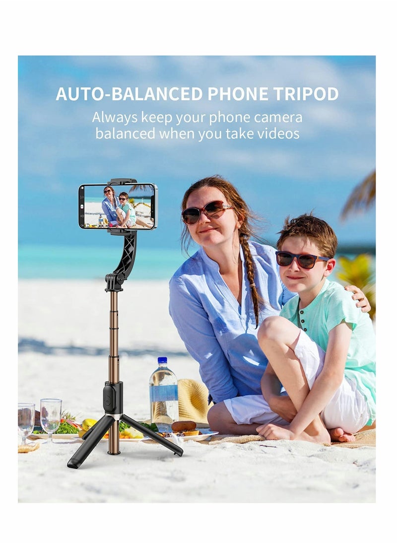 Excefore - Selfie Stick Gimbal Stabilizer, Portable Handheld Gimble with Tripod & Remote for Cell Phone Camera & Android Smartphone Recording Video & Vlogging - Image 1